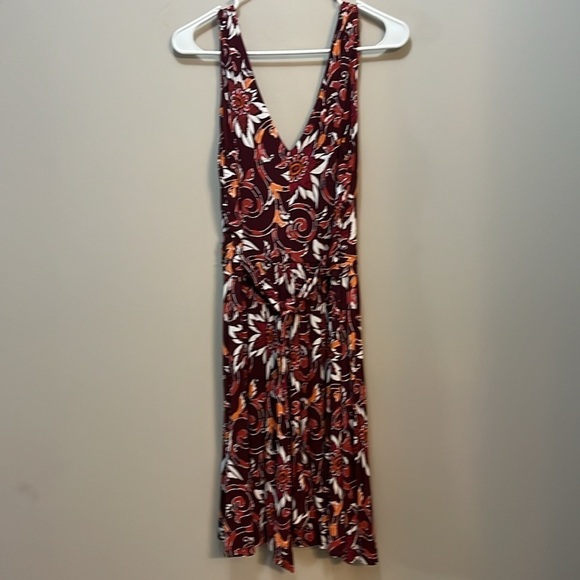 Loft Midi Sleeveless Multi Floral Dress Women’s M - Picture 12 of 14